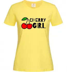 Жіноча футболка Cherry girl Лимонний фото