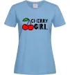 Жіноча футболка Cherry girl Блакитний фото