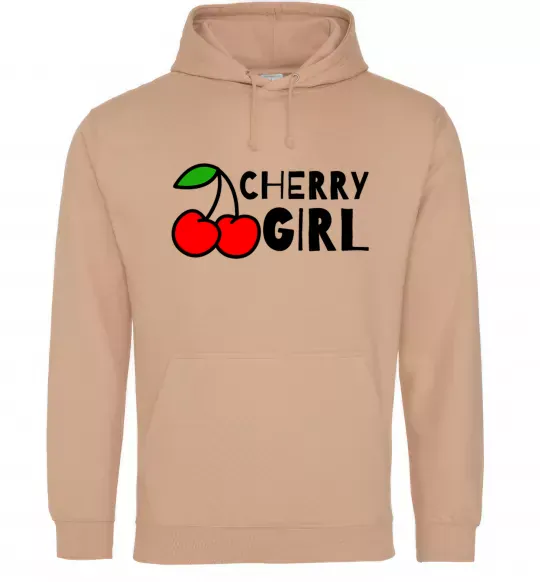 Жіноча толстовка (худі) Cherry girl Пісочний фото