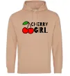 Жіноча толстовка (худі) Cherry girl Пісочний Жіноча толстовка (худі) Cherry girl Пісочний фото