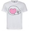 Мужская футболка Lovely kitten Белый фото