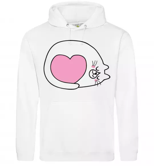 Чоловіча толстовка (худі) Lovely kitten Білий фото