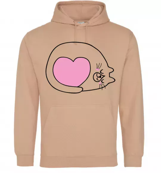 Чоловіча толстовка (худі) Lovely kitten Пісочний фото