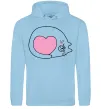 Мужская толстовка (худи) Lovely kitten Голубой фото