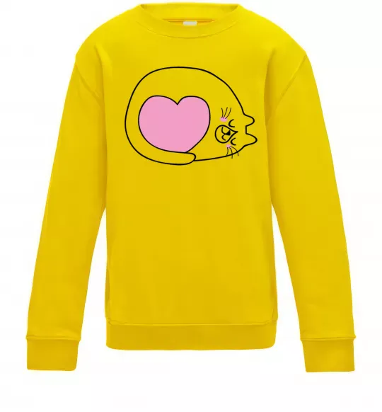 Дитячий світшот Lovely kitten Сонячно жовтий фото