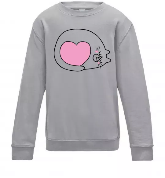 Дитячий світшот Lovely kitten Сірий меланж фото