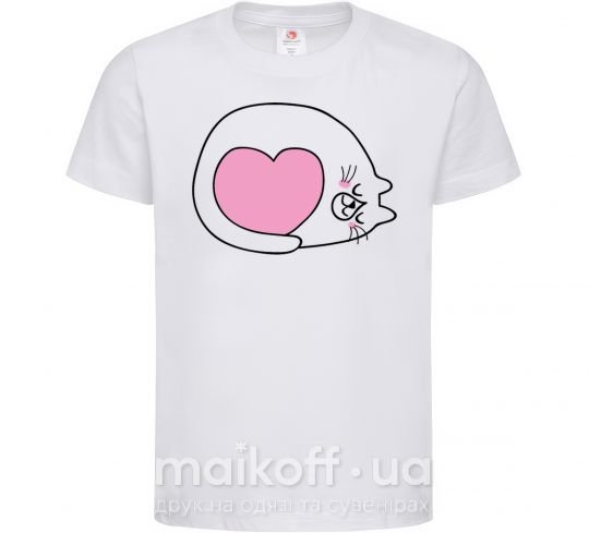 Детская футболка Lovely kitten Белый фото