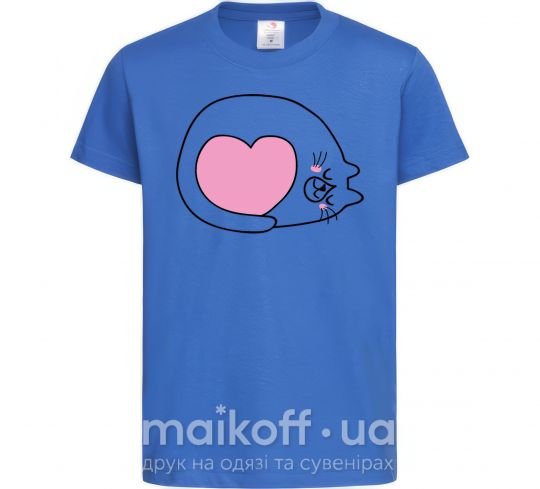 Детская футболка Lovely kitten Ярко-синий фото
