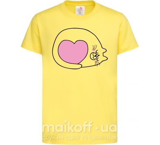 Дитяча футболка Lovely kitten Лимонний фото