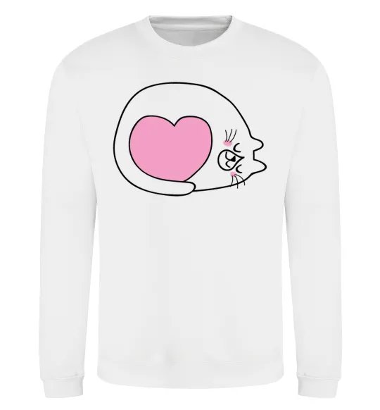 Світшот Lovely kitten Білий фото