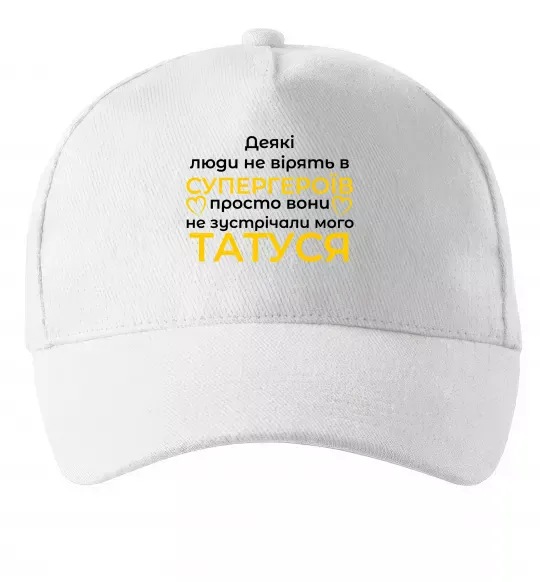 Кепка Татусь супергерой Белый фото