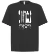 Футболка Оверсайз Draw and paint create Черный фото