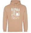 Мужская толстовка (худи) Draw and paint create Песочный фото