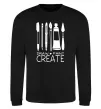 Свитшот Draw and paint create Черный фото
