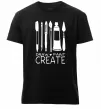 Мужская премиум футболка Draw and paint create Черный фото