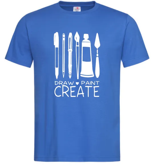 Чоловіча футболка Draw and paint create Яскраво-синій фото