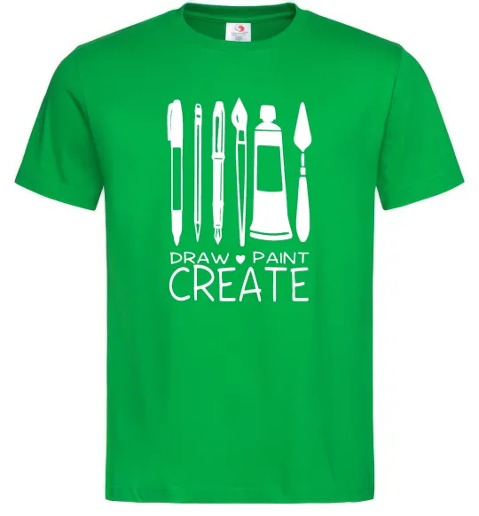 Чоловіча футболка Draw and paint create Зелений фото
