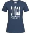 Жіноча футболка Draw and paint create Темно-синій фото