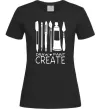 Жіноча футболка Draw and paint create Чорний фото