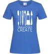 Жіноча футболка Draw and paint create Яскраво-синій фото