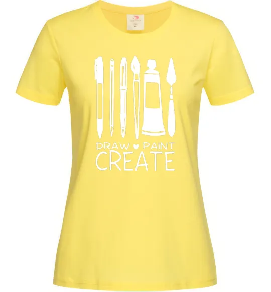 Жіноча футболка Draw and paint create Лимонний фото