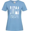 Жіноча футболка Draw and paint create Блакитний фото