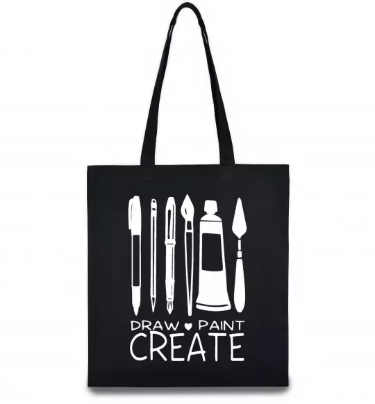 Еко-сумка Draw and paint create Чорний фото