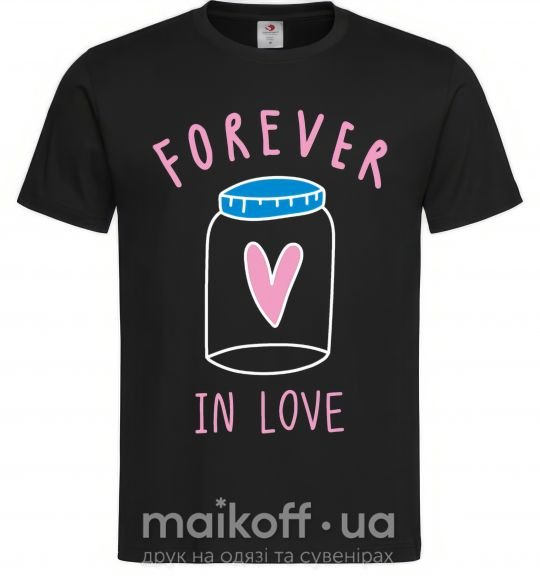 Чоловіча футболка Forever in love bottle Чорний фото