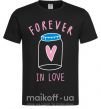 Мужская футболка Forever in love bottle Черный фото