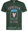 Мужская футболка Forever in love bottle Темно-зеленый фото
