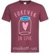 Мужская футболка Forever in love bottle Бордовый фото
