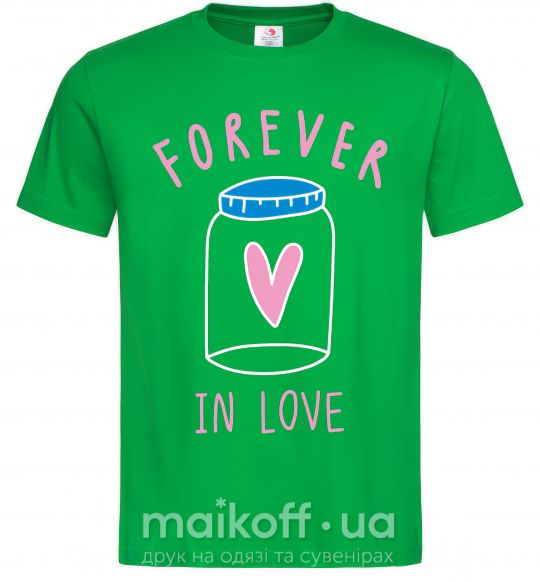 Чоловіча футболка Forever in love bottle Зелений фото