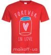 Мужская футболка Forever in love bottle Красный фото