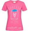 Жіноча футболка Forever in love bottle Яскраво-рожевий фото