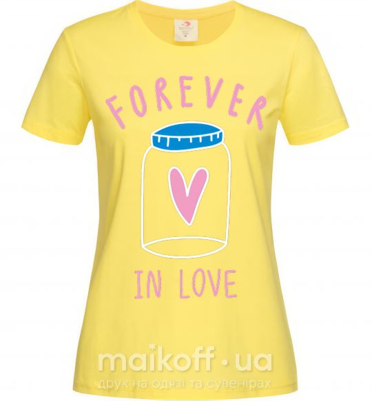 Жіноча футболка Forever in love bottle Лимонний фото