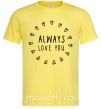 Мужская футболка Always love you Лимонный фото