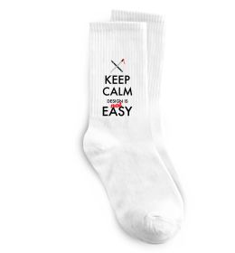 Носки Keep calm design is not easy