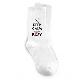 Носки Keep calm design is not easy Белый фото