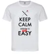 Чоловіча футболка Keep calm design is not easy Білий фото