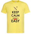 Чоловіча футболка Keep calm design is not easy Лимонний фото