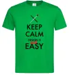 Чоловіча футболка Keep calm design is not easy Зелений фото
