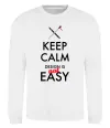 Свитшот Keep calm design is not easy Белый фото