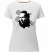 Жіноча преміум футболка Мерілін Менсон чб Білий фото