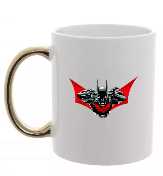 Чашка с цветной ручкой Angry batman Золото фото