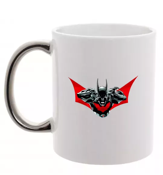 Чашка с цветной ручкой Angry batman Серебро фото