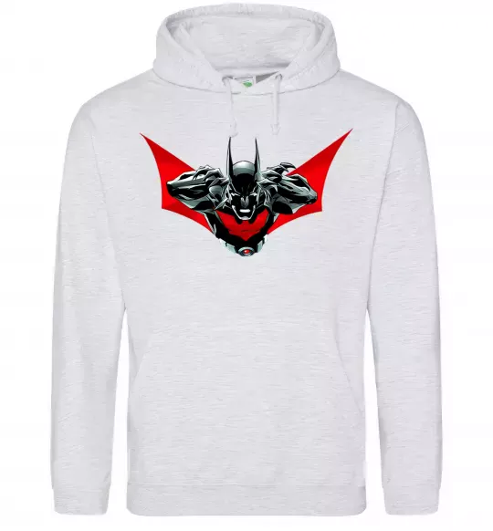 Мужская толстовка (худи) Angry batman Серый меланж фото