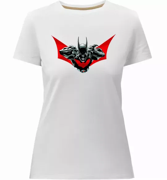 Женская премиум футболка Angry batman Белый фото