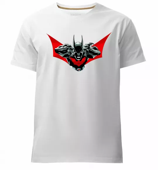 Мужская премиум футболка Angry batman Белый фото