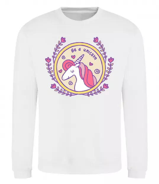Світшот Be a unicorn Білий фото
