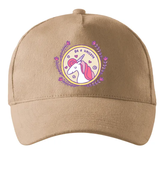 Кепка Be a unicorn Пісочний фото